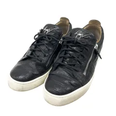 GIUSEPPE ZANOTTI DESIGN ジュゼッペ ザノッティ デザイン クロコ型押し ローカット スニーカー  ブラック系 42 1/2 メンズ [240101367531]のサムネイル