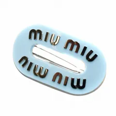 ミュウミュウ miumiu Risid Plex Hair Clip ヘアクリップ ヘアアクセサリー ロゴ 水色 ライトブルー 5JF094 /AN9 ■OHのサムネイル