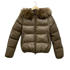 【良品】DUVETICA★ダウンジャケット　リアルファー　フード　ベージュ　38 DUVETICA - 【良品】DUVETICA☆ダウンジャケット リアルファー フード