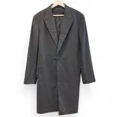 COMME CA DU MODE MEN コムサデモードメン 90s ウールサージ チェスターコート 07-10AA10A 表地毛100% ピークドラペル 1つボタン 背抜き 日本製 グレー 灰色 メンズ 秋 ゴーゴー古着 久喜倉庫店 北草1715Y