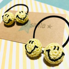 ニコちゃんヘアゴム　2個セット
