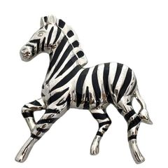 SWAROVSKI スワロフスキー ブローチ ピンブローチ アクセサリー 小物 シマウマモチーフ メタル シルバー ブラック