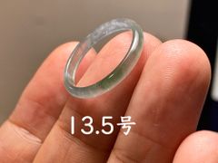 L12-186 極品 高氷種 13.5号 天然グアテマラ産 A貨 本翡翠 くりぬき リング