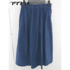◇ green label relaxing UNITED ARROWS ウエストゴム 膝下丈 プリーツ スカート サイズ38 ネイビー レディース  【1110110004115】