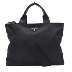 プラダ PRADA バッグ レディース ブランド ハンドバッグ  ショルダーバッグ 2way ナイロン ブラック 黒 お出かけ おしゃれ 斜め掛け 大人 シンプル 【中古】