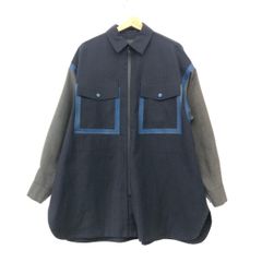 新品 今季 完売品 デニム&ストライプ ボンディングCPOシャツジャケット 