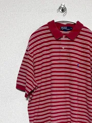 【Polo RALPH LAUREN】90s S/S ボーダーポロシャツ ポロラルフローレン XL 半袖 ビックサイズ 古着