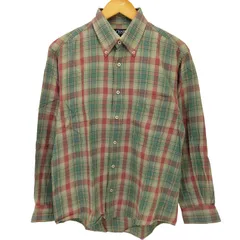 チャップスラルフローレン CHAPS RALPH LAUREN ロゴ刺繍 チェック柄 ボタンダウン L/Sシャツ メンズ import：M 