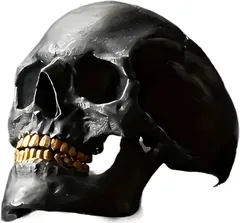 uz alotfactory メンズ ステンレス 髑髏指輪 ドクロ スカルリング パンク系 カッコいい 男性指輪 お守り 地雷(ブラック)