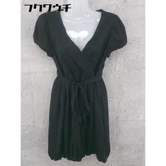 ◇ Lois CRAYON ロイスクレヨン カシュクール 半袖 ミニ チュニック ワンピース サイズM ブラック レディース 【中古】 【1002801939199】