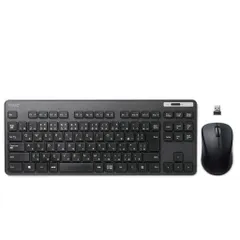 エレコムキーボードワイヤレス(レシーバー付属)メンブレン薄型コンパクトキーボードマウス付ブラックTK-FDM109MBK