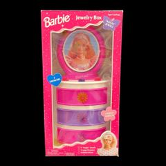 1996 90's Barbie Jewelry Box Accessory Case Figure Doll Plush Toy Vintage