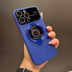 iPhone15 ケース magsafe iPhone14 13 Pro Max Plus カバー マグセーフ 耐衝撃 おしゃれ 韓国 カメラ保護 スタンド 362 ネイビー(濃青)