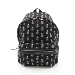 サンローランパリ SAINT LAURENT PARIS リュックサック バックパック クラシックハンティング 326865 ブラック/ホワイト キャンバス レザー バックパック パインスカルプリント ユニセックス Used Aのサムネイル