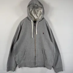 古着 90's～00's/90年代～00年代 ポロバイラルフローレン Polo by Ralph Lauren パーカー フルジップ 大きいサイズ XL  グレー メンズ