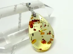 「1点もの 画像現品販売」 天然 アンバー ペンダントトップ 琥珀 ペンダント アクセサリー メンズペンダント