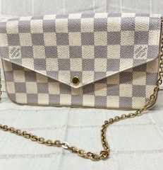 LOUIS VUITTON ポシェット･フェリシー ダミエ アズール N40491 ショルダーバッグ チェーン取外可能 クラッチバッグとしても※表面少し黒ずみがございます M-1082