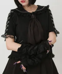 夢展望公式 [新品未使用] 十字架スカーフチェーントップス [オールブラック] 他カラー別ページ有 dearmylove カットソートップス カットソートップス・Ｔシャツ（半袖） 535585-04