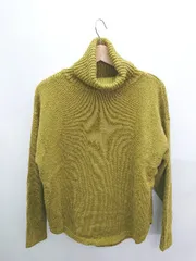 ◇ ⊇ AZUL BY MOUSSY タートルネック 長袖 ニット セーター サイズM ライム レディース P  【1409250003806】
