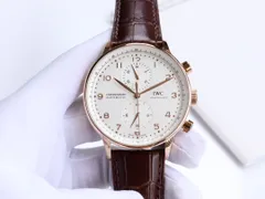 [IWC] ポートギーゼ メンズクロノグラフ - 専用ケース・カード・袋付き｜本日限定特価｜新品未使用のサムネイル
