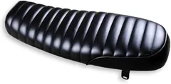 MTP & Style 互換品タックロール風 バイク シート ヴィンテージ フラットシート 全長640mm 幅250mm 汎用 TW200 SR400 W1 W600 SR500 GB250 FTR223 VANVAN TW225(ブラック)のサムネイル
