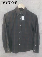 ◇ UNITED ARROWS ユナイテッドアローズ チェック 長袖 シャツ サイズ40 ブラウン系 レディース 【中古】 【1002802407833】