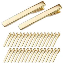 ヘアクリップ 約30個入り DIY ヘアピン 髪留め 金具 ヘアアクセサリー パーツ ゴールド 6.5cm NYANDELMO [ゴールド] [6.5㎝]