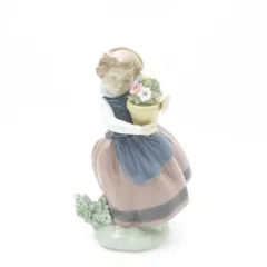 美品 LLADRO リヤドロ 5223 春が来た フィギュリン 1点 置物 花