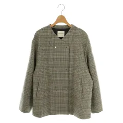 ヒューマンウーマン HUMAN WOMAN 24AW チェック柄ボンディングスタンドカラーブルゾン ジャケット M ブラックチドリ /DF ■OSのサムネイル
