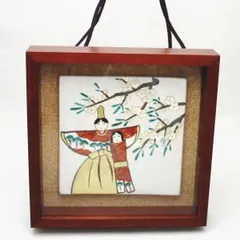 陶板画　リンドウ　額入り　昭和レトロモダン　かわいい絵柄　美術品　和風 陶板画 リンドウ 額入り 昭和レトロモダン かわいい絵柄 美術品 和風