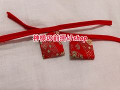 豪華金蘭！お稲荷様、狛犬様、お地蔵様の前掛け3×3cm2枚セット
