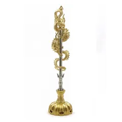 仏具【修縁堂】摩尼の宝珠です 銅メッキ 瑠璃を携帯する 法具古美術品
