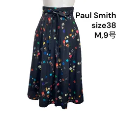 ◇ポールスミス Paul Smith スカート ロング フレア ジュエリー柄 ブラック 38、M、9号 レディース S5T482のサムネイル