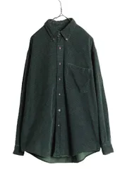 【お得なクーポン配布中!】 90s エディーバウアー コーデュロイ 長袖 ボタンダウン シャツ メンズ M 古着 90年代 オールド Eddie Bauer 長袖シャツ チェック ツートン