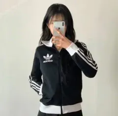 adidas(アディダス) BECKENBAUER(ベッケンバウアー) ジャージ トラックトップス ( xs ) サイズ 黒