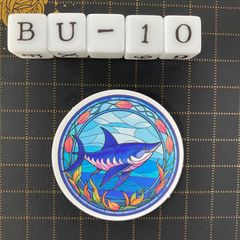 방수 스티커 상어 해양 생물 스테인드 글라스 풍 BU-10