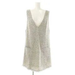 マイストラーダ Mystrada ツイードミニジャンスカ ジャンパースカート ワンピース 38 黒 ブラック 白 ホワイト /KO ■OS