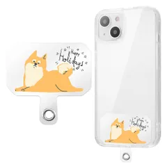 【人気商品】Holidays 柴犬_Happy / / DJ-CP31CC2H1S/OR40 『オリジナルデザイン』/ストラップホルダーwithハイブリッドケース 13 iPhone