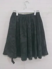 ◇ ◎ ●未使用● JEANASIS タグ 迷彩 カモフラ レイヤード風 膝丈 フレア スカート サイズF グレー系 マルチ レディース P  【1301270007959】のサムネイル