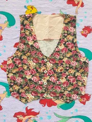 【Size150-160】vintage 花柄 ベスト ヴィンテージ US古着