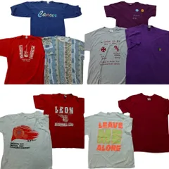 古着卸 まとめ売り シングル 半袖Tシャツ 10枚セット (メンズ M / ) ラッセル USA製 ギター ヘインズ ワンポイント 中古 古着 NB5932