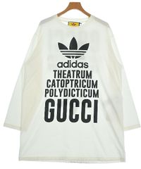 新品タグ付き グッチ アディダス ロンT カットソー 白 長袖 Tシャツ