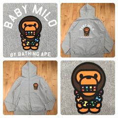 ★XL★ マイロ フルジップ パーカー black a bathing ape BAPE BABY milo full zip hoodie エイプ ベイプ アベイシングエイプ
