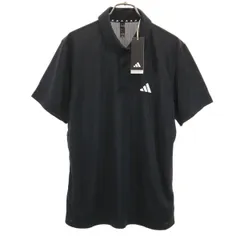 未使用 adidas アディダス トレーニング 半袖 ポロシャツ M ブラック メンズ 古着