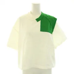 カラー kolor ドッキングカットソーTシャツ 半袖 変形 アシンメトリー 1 S 白 ホワイト 緑 グリーン /YTのサムネイル