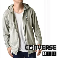 CONVERSE フルジップパーカー《16ベージュ》新品 未使用 コンバース メンズ 刺繍 ワイド ビッグシルエット 裾ドロスト 裏毛 ストリート【A7R】【ゆうパケット】ファッション メンズ M L LL 秋