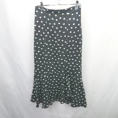 ◇ Θ JILL STUART ジル スチュアート 水玉模様 ロング丈 タイト スカート サイズM ブラック系 レディース E  【1507160021184】