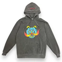PORKCHOP ポークチョップ カレッジロゴ スウェット プルオーバーパーカー PORKCHOP GARAGE SUPPLY - SCRIPT COLLEGE HOODIE (NAVY