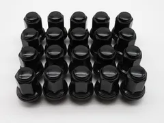平座ナット　黒　ロング ナット　M14　P1.5　20個　21HEX　47㎜　純正ホイール対応　トヨタ　レクサス　ブラック　平面座