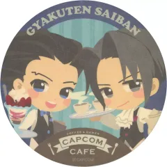 【中古】コースター 成歩堂龍一＆御剣怜侍 オリジナルコースター 「大逆転裁判×CAPCOM CAFE」 ドリンク注文特典